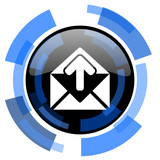 email black blue glossy web icon