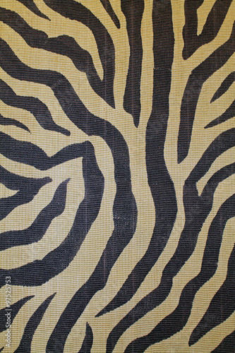 Closeup of a Zebra Print Tapestry