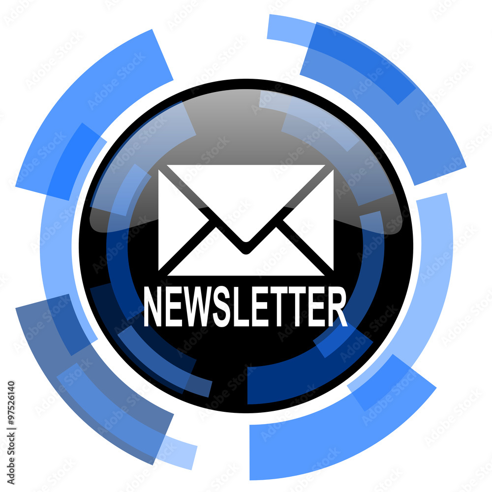 newsletter black blue glossy web icon newsletter black blue glossy web icon