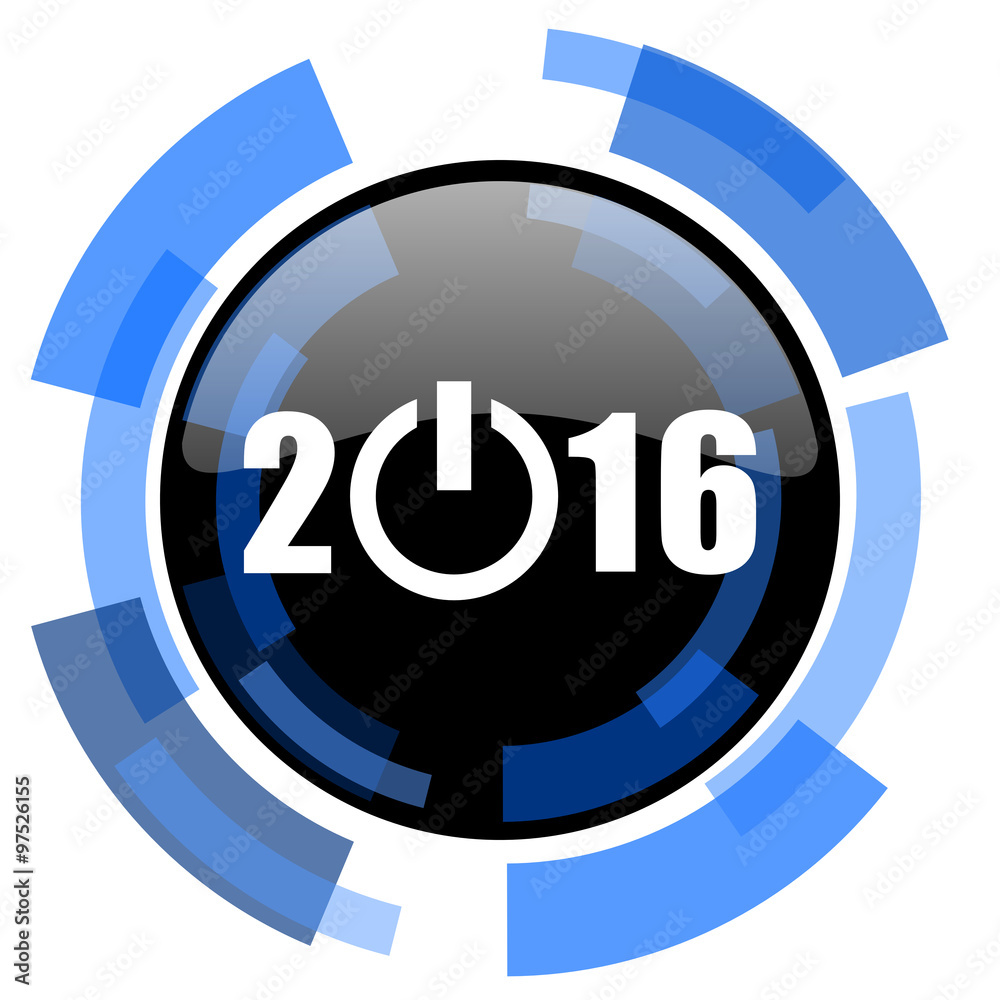 year 2016 black blue glossy web icon year 2016 black blue glossy web icon