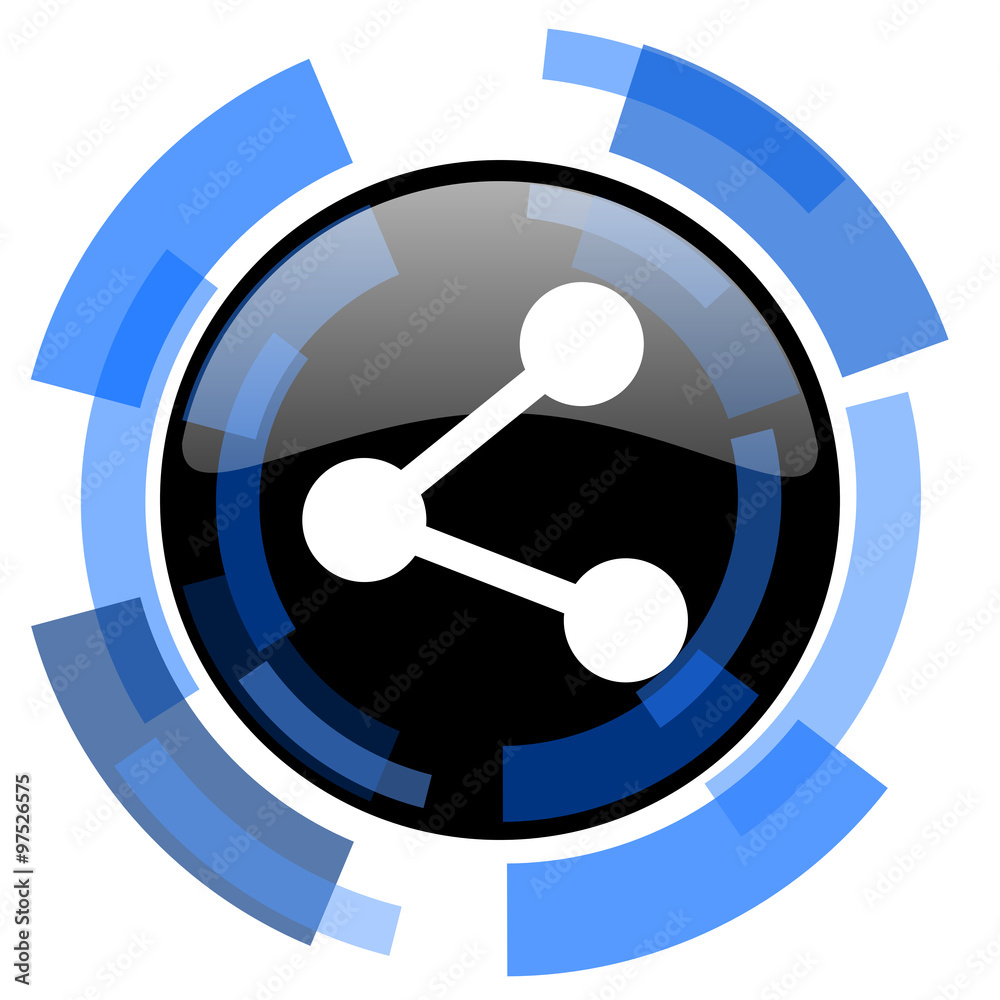 share black blue glossy web icon share black blue glossy web icon