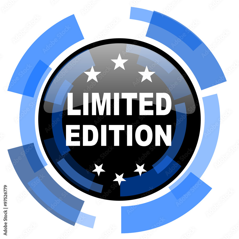 limited edition black blue glossy web icon limited edition black blue glossy web icon