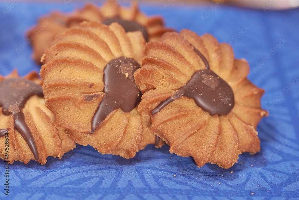 kurabie cookies with chocolate kurabie cookies with chocolate