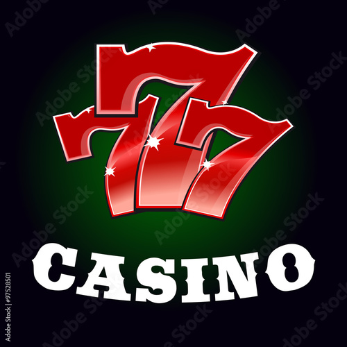 Casino jackpot icon with red lucky number