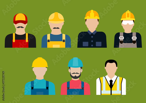 Construction and service professions avatars