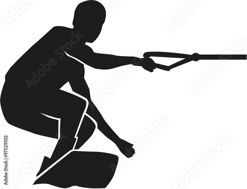 Wakeboard silhouette real