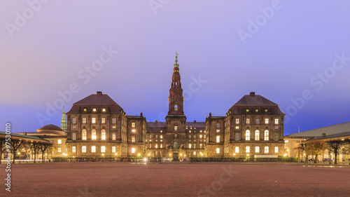 The famous Christiansborg Slot in Copenhagen, Denmark