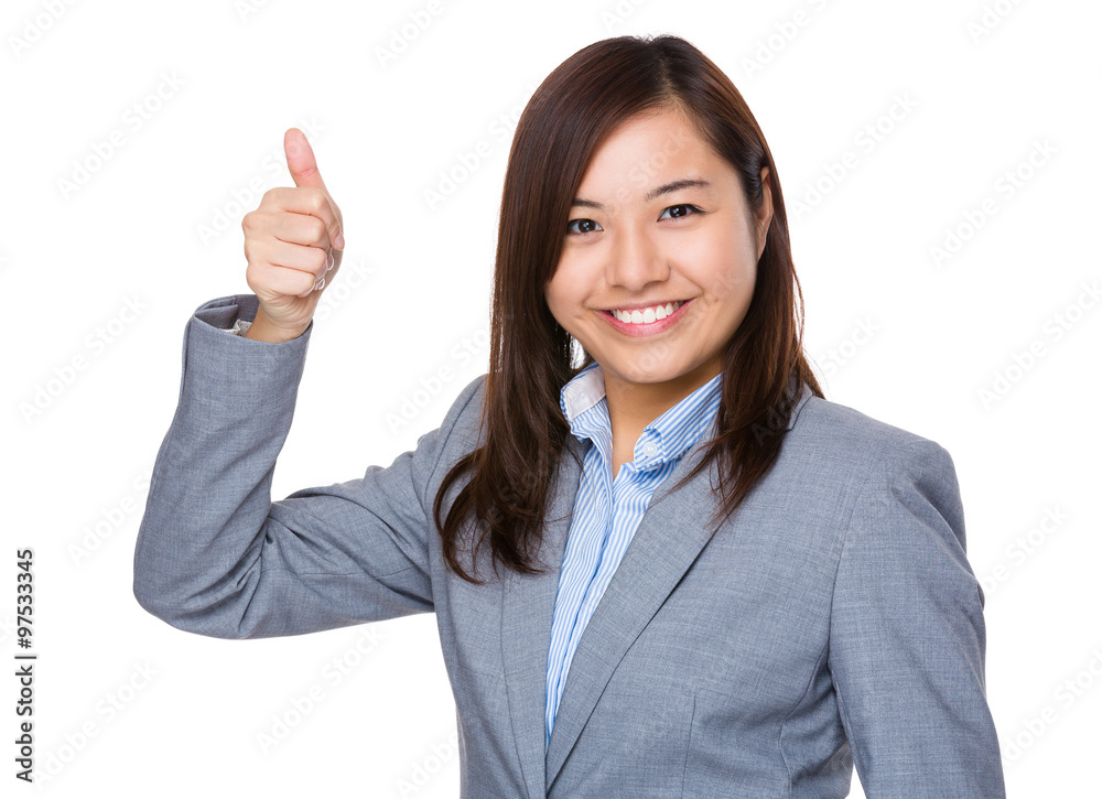 Asian Young Businesswoman with thumb up gesture Asian Young Businesswoman with thumb up gesture