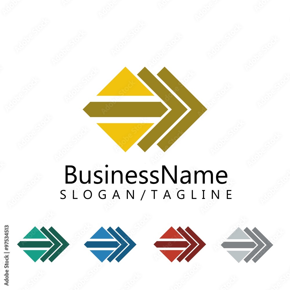 Fototapeta premium Arrow vector logo icon