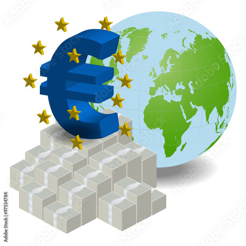 European Central Bank(ECB), vector illustration