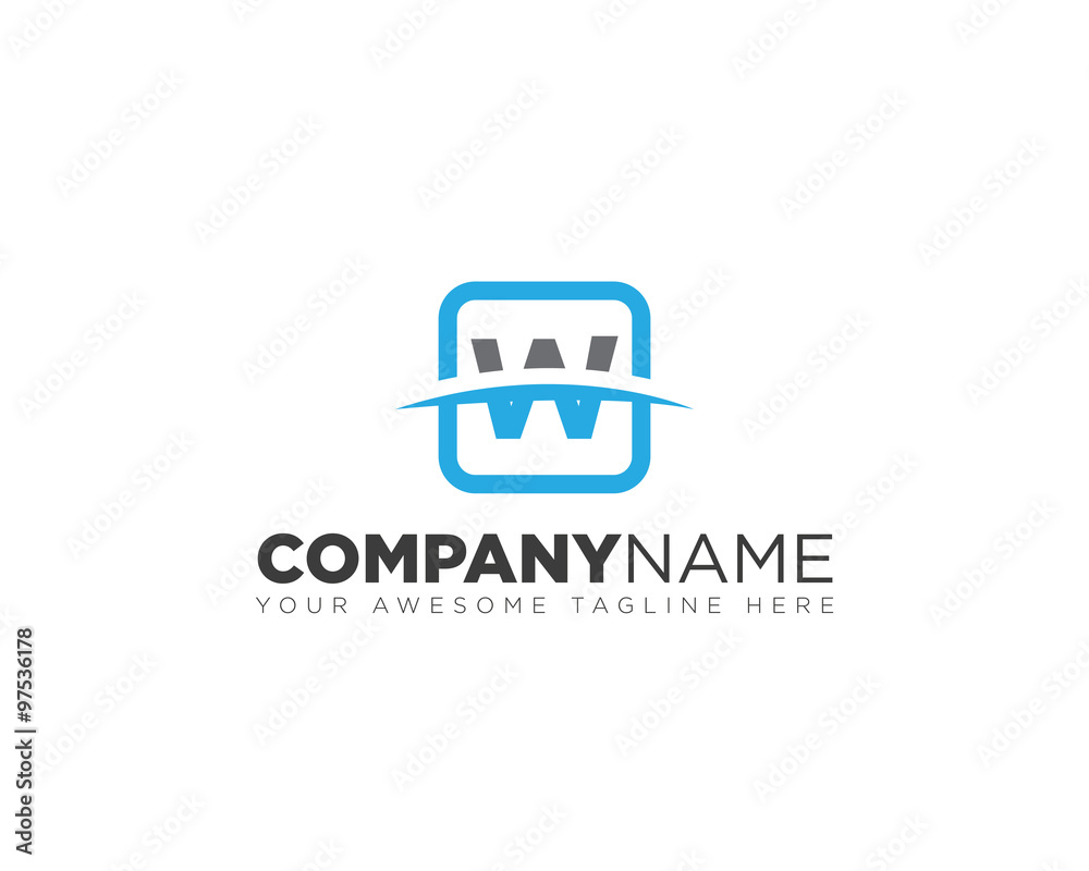 W initial logo design W initial logo design