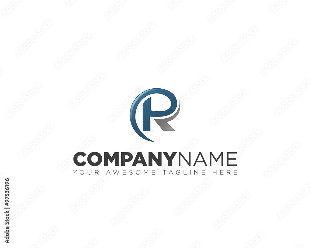 R initial logo design