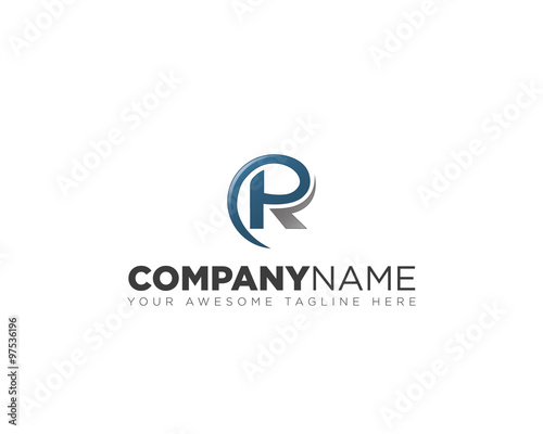 R initial logo design