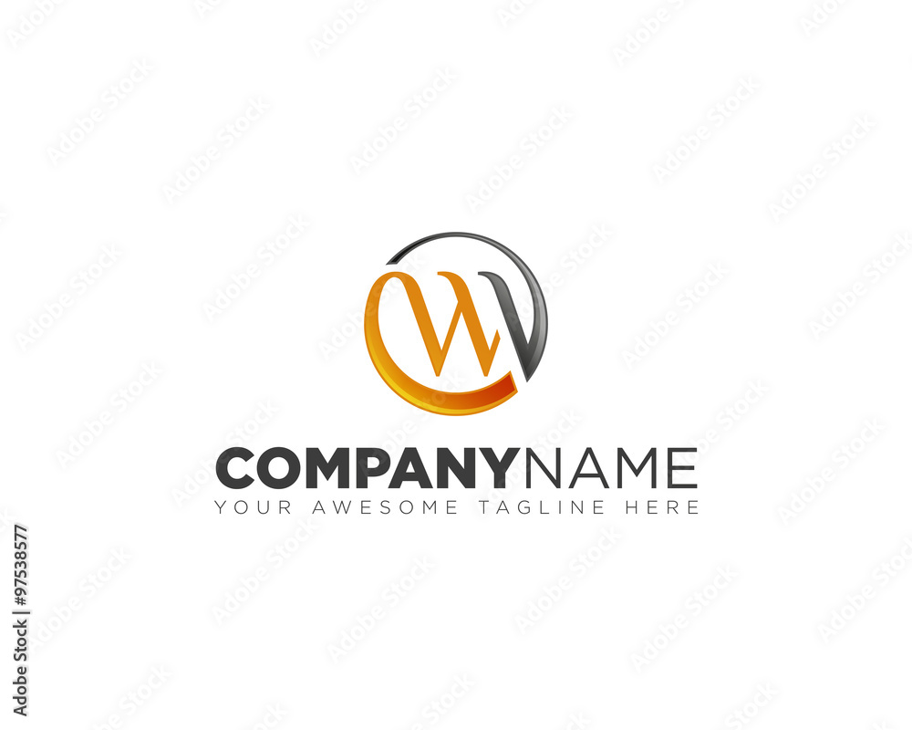 W circle logo design iinspiration