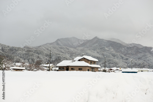 Matsumoto, Japan : Japan after the heavy snow storms in the past 120 years in 15 February 2014