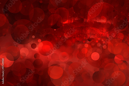 Abstract background red bokeh circles
