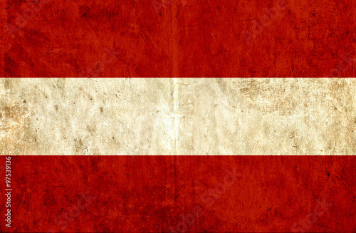 Grungy paper flag of Austria