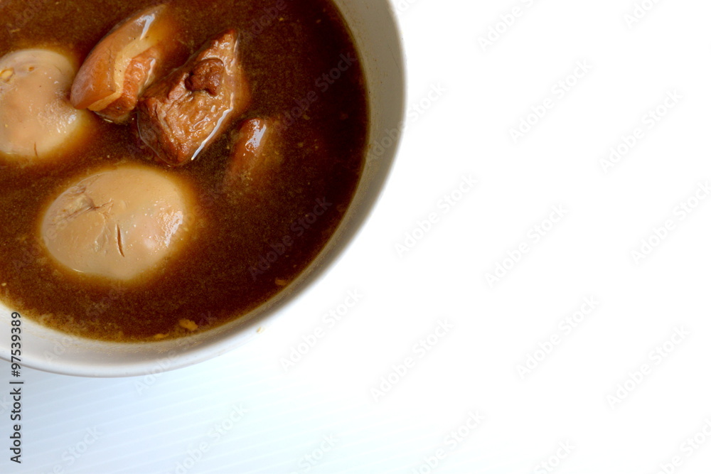 Eggs and pork in brown sauce Eggs and pork in brown sauce