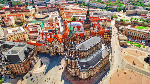 Theatre Square (Theaterplatz) in the historic center of Dresden,