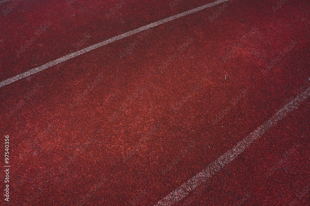 Fototapeta premium dark run race track and white line
