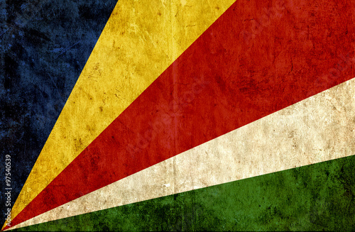 Grungy paper flag of Seychelles © irishmaster