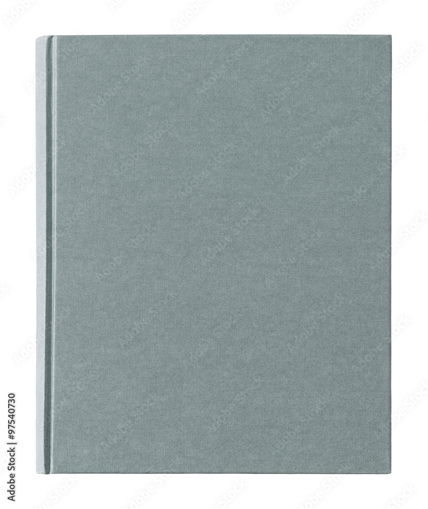 Grey book cover isolated on white background Grey book cover isolated on white background