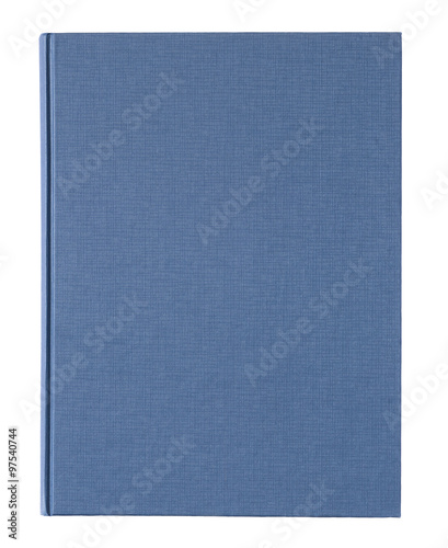 Blue book cover isolated on white background