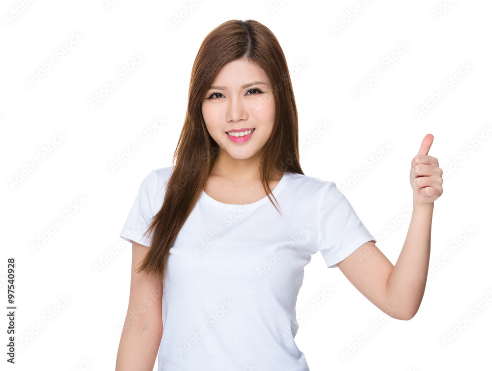 Asian Woman showing thumb up Asian Woman showing thumb up