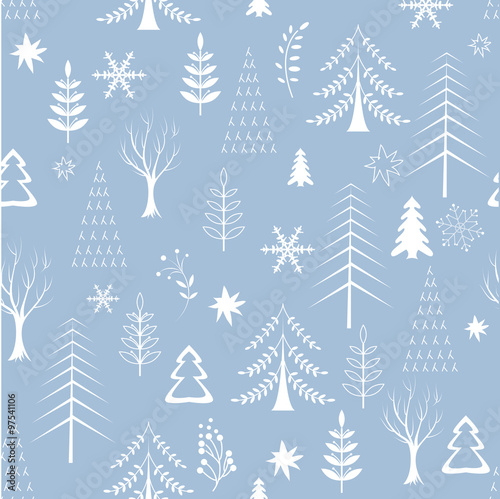 Obraz na płótnie winter trees background