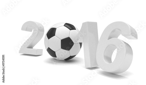 Fototapeta Naklejka Na Ścianę i Meble -  New Year 2016 and soccer ball