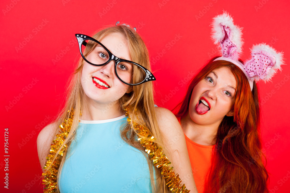 Obraz premium Young nice girl have fun