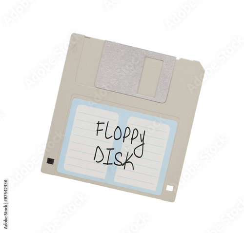 Floppy Disk - Tachnology from the past, isolated on white