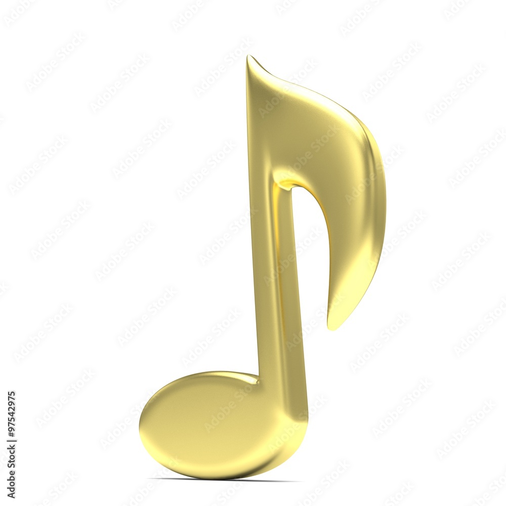 music note 3D, on white music note 3D, on white