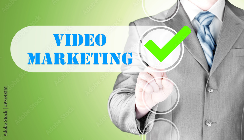 business man pressing checkbox Video Marketing business man pressing checkbox Video Marketing