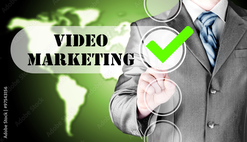 business man pressing checkbox Video Marketing business man pressing checkbox Video Marketing