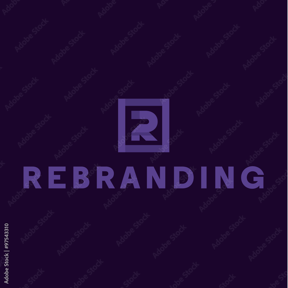 Letter R logo flat style vector illustration of abstract sign Letter R logo flat style vector illustration of abstract sign