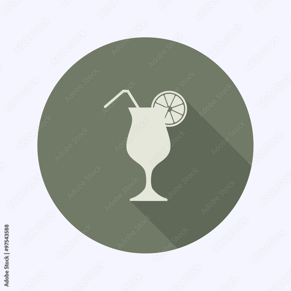 Flat Design icon, Beverage And Cocktail, vector Flat Design icon, Beverage And Cocktail, vector