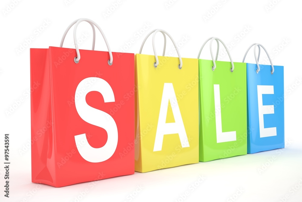 sale written on shopping bag