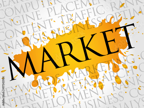 MARKET word cloud, business concept