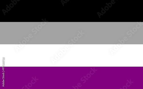 Asexual pride flag in vector format. photo