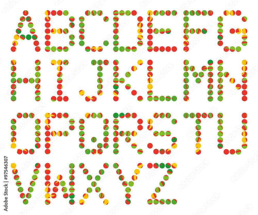 アルファベット/トロピカル
ポイントで作成したアルファベット（ABC）