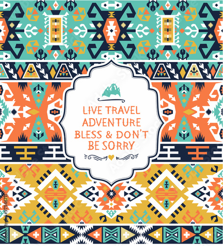 Seamless vector pattern in tribal style