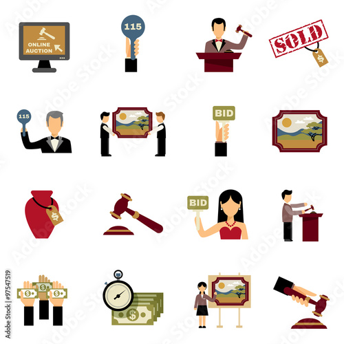  Auction Icons Set