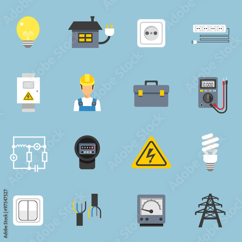 Electricity Icons Set