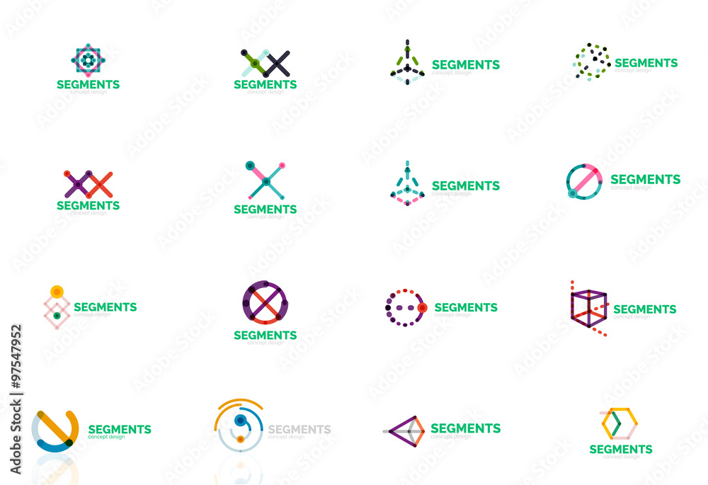 Abstract line logo collection Abstract line logo collection