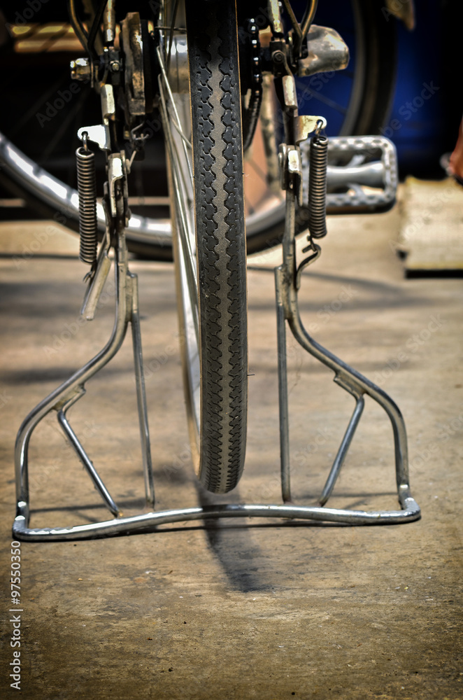 Fototapeta premium bicycle rear wheel