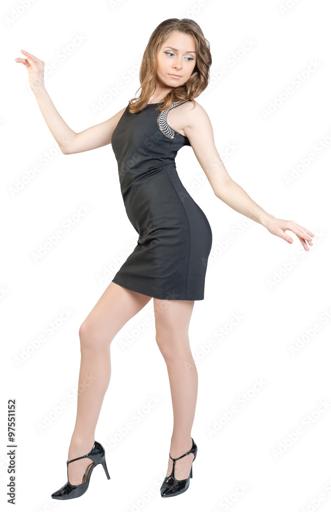 Young girl poses for the camera. Isolated on white background Young girl poses for the camera. Isolated on white background