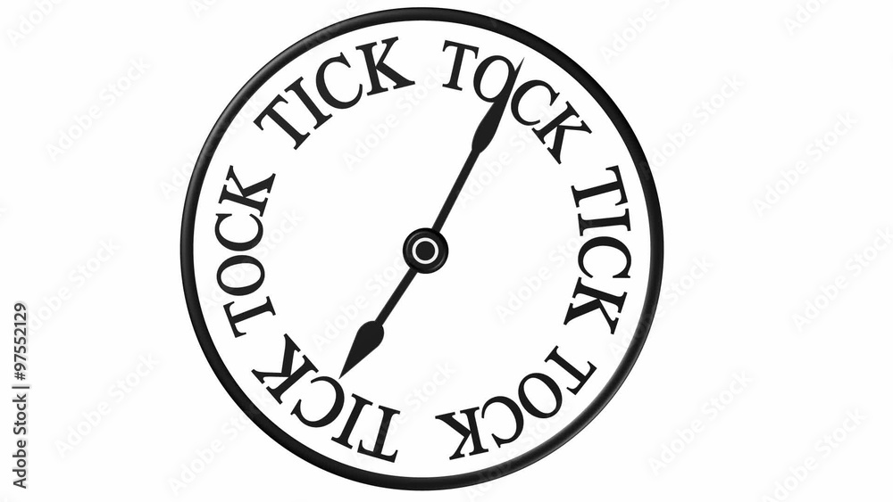 Tick Tock Clock animation Stock Video Adobe Stock