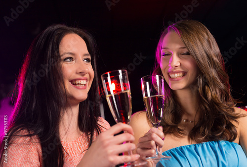 Group of young girls having party celebration.