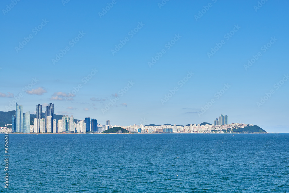 Seaside of Haeundae district and Marine City Area